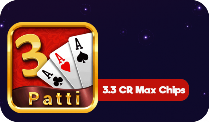 Teen Patti Gold - 3.3 Cr Max Chips (INT)