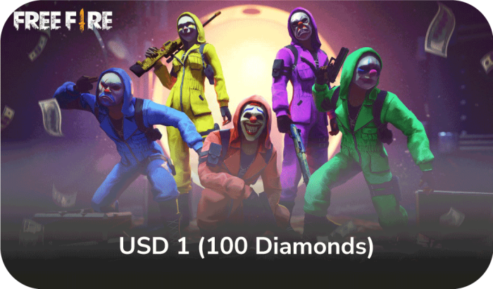 FreeFire - 1$ (100 Diamonds)